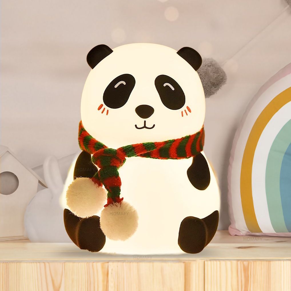 Cute Panda Silicone Night Lamp – Soft LED Bedside Light . (Rechargeable)