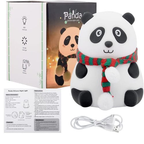 Cute Panda Silicone Night Lamp – Soft LED Bedside Light . (Rechargeable)