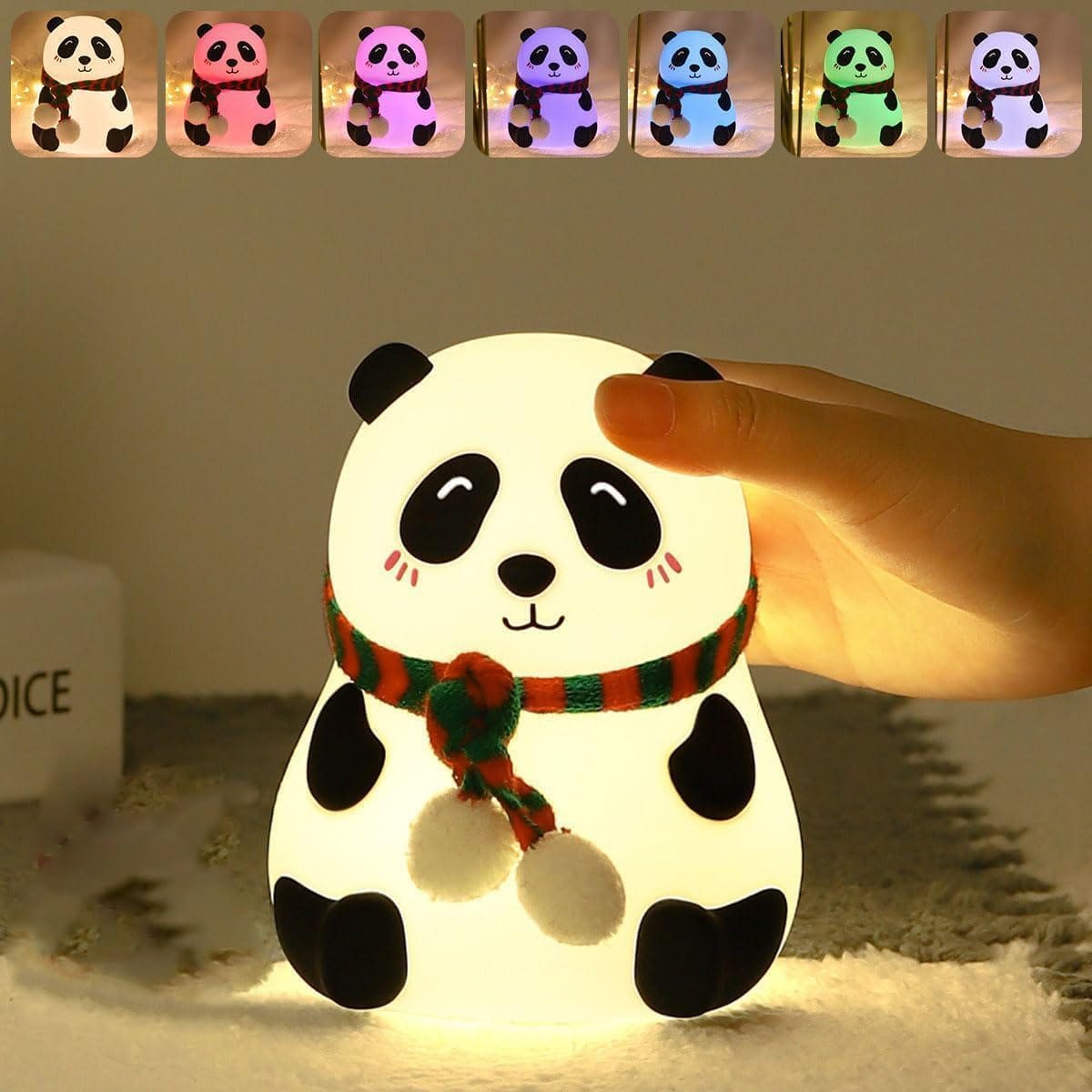 Cute Panda Silicone Night Lamp – Soft LED Bedside Light . (Rechargeable)